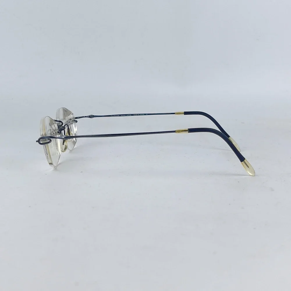 Kuzio Kawasaki MP-634 Women Eyeglasses Frame Silver Metal Half Rim 50-19-145 mm‎